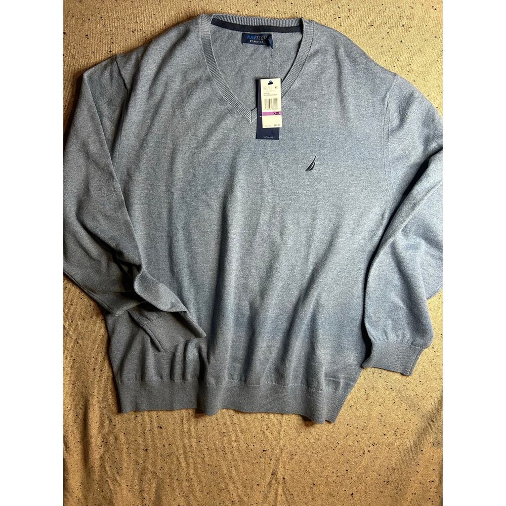Nautica Navtech V-Neck Men's Sweater Blue XXL NWT